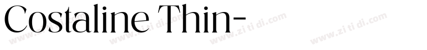 Costaline Thin字体转换